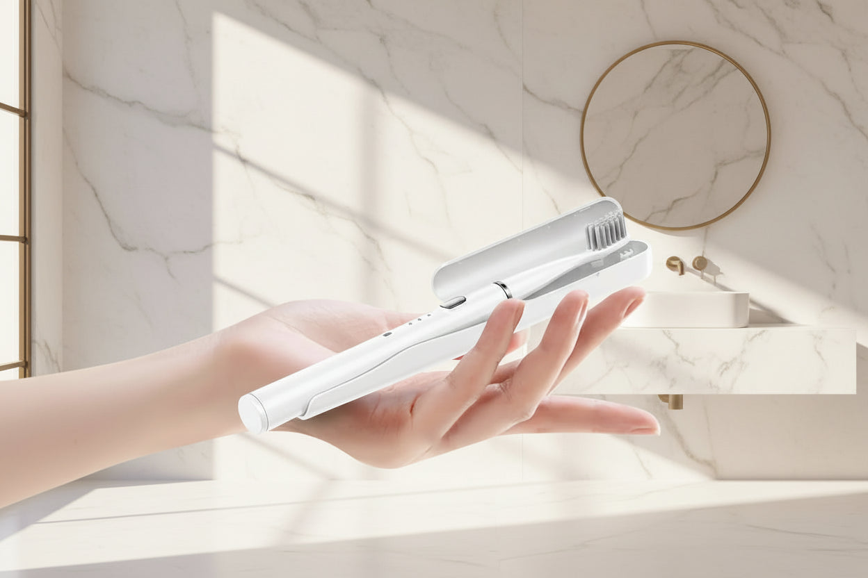 LUMIOR™ Sonic  Blanc — Brosse à Dents Électrique Sonique · 40 000 Vibrations · Nettoyage Niveau Dentiste · Batterie 60 Jours