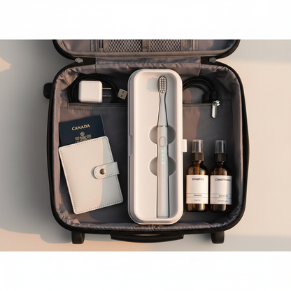 LUMIOR™ Sonic  Blanc — Brosse à Dents Électrique Sonique · 40 000 Vibrations · Nettoyage Niveau Dentiste · Batterie 60 Jours