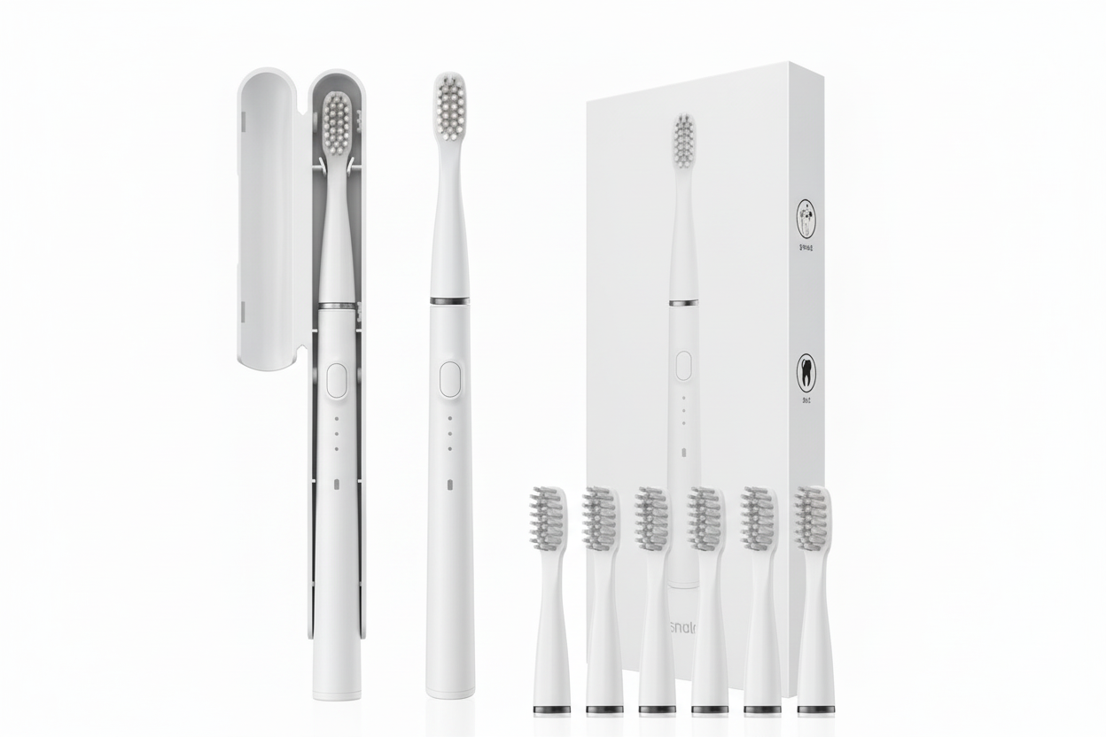 LUMIOR™ Sonic  Blanc — Brosse à Dents Électrique Sonique · 40 000 Vibrations · Nettoyage Niveau Dentiste · Batterie 60 Jours