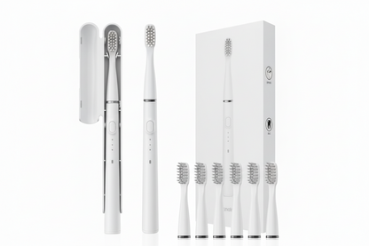 LUMIOR™ Sonic  Blanc — Brosse à Dents Électrique Sonique · 40 000 Vibrations · Nettoyage Niveau Dentiste · Batterie 60 Jours
