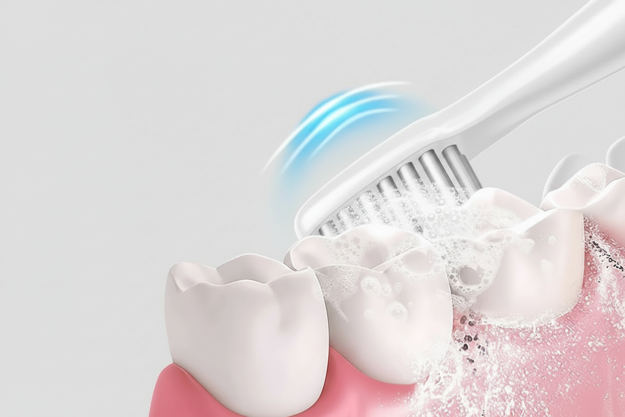 LUMIOR™ Sonic  Blanc — Brosse à Dents Électrique Sonique · 40 000 Vibrations · Nettoyage Niveau Dentiste · Batterie 60 Jours