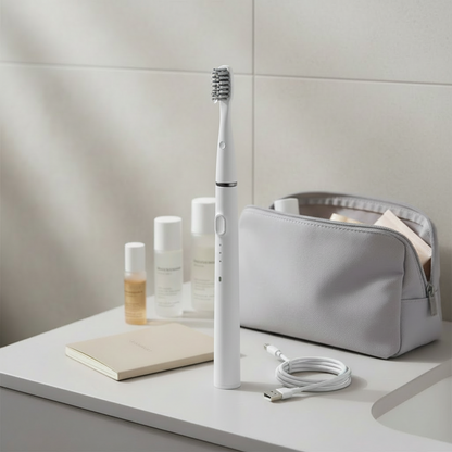 LUMIOR™ Sonic  Blanc — Brosse à Dents Électrique Sonique · 40 000 Vibrations · Nettoyage Niveau Dentiste · Batterie 60 Jours