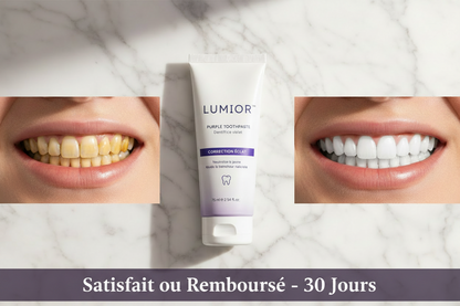 LUMIOR™ Violet Glow — Dentifrice Blanchissant Violet  | Correction de Teinte | Résultat Dès J+1