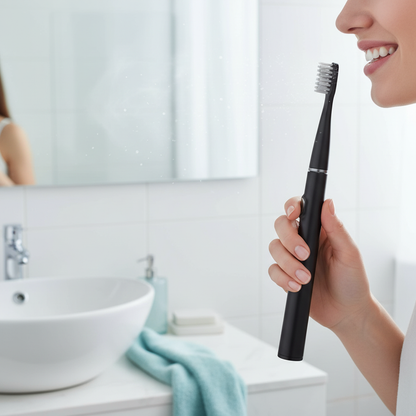LUMIOR™ Sonic Noir — Brosse à Dents Électrique Sonique · 40 000 Vibrations · Nettoyage Niveau Dentiste · Batterie 60 Jours